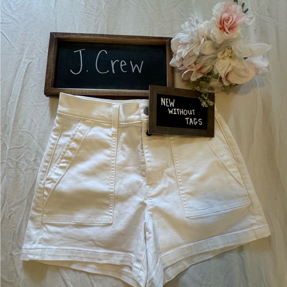 NWOT + J. Crew + White Shorts